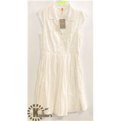 100% COTTON WHITE DRESS BY ANTHROPOLOGIE