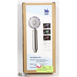 3" DIAMETER SHOWERHEAD WITH  LED LIGHTING, LIGHTS