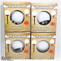 CASE OF 4 SOLAR GLOBE DECORATIVE LIGHTS