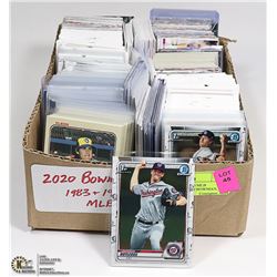 BOX OF APPROX 1000 MLB BASEBALL INCL 2020 BOWMAN,
