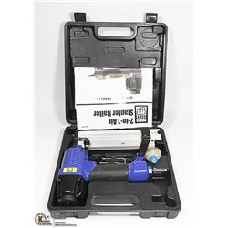 NEW POWERFIST 2-IN-1 AIR STAPLER NAILER IN