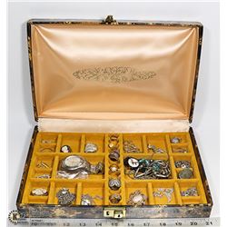 BROWN MARBLE DESIGN JEWELLERY BOX