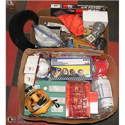 2 FLATS OF SHOP SUPPLIES,  INCLUDES SAFETY GLASSES