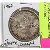 Image 1 : 1966 SILVER CANADIAN ONE DOLLAR COIN -