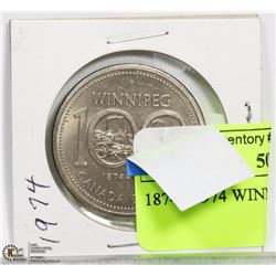 1874 - 1974 WINNIPEG DOLLAR