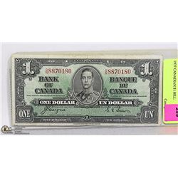 1937 CANADIAN $1 BILL