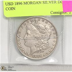 USD 1896 MORGAN SILVER DOLLAR COIN