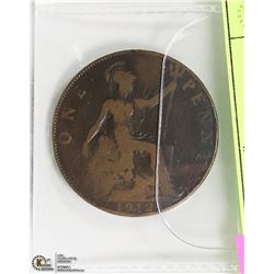 BRITISH 1912 LARGE PENNY