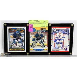 3 CURTIS JOSEPH ROOKIE CARDS