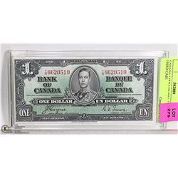 1937 CANADA 1 DOLLAR BILL IN HARD CASE