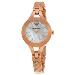 NEW ARMANI SILVER DIAL ROSE GOLD TONE MSRP $415