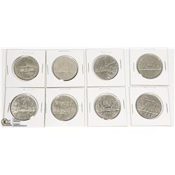 LOT OF 8 CANADIAN DOLLAR COINS