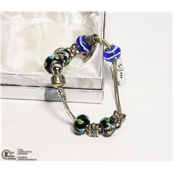 .925 SILVER PANDORA-STYLE CHARM BRACELET