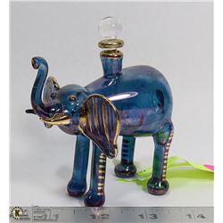 PURPLE GLASS ELEPHANT PERFUME BOTTLE