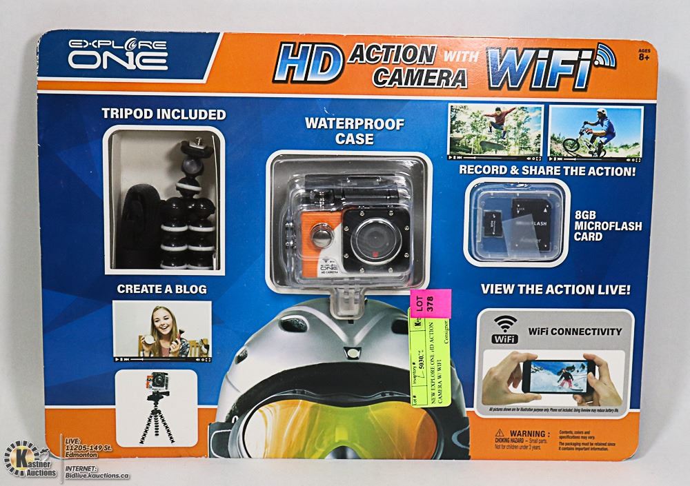 NEW EXPLORE ONE HD ACTION CAMERA W/ WIFI