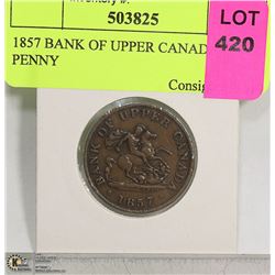 1857 BANK OF UPPER CANADA HALF PENNY