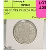 Image 1 : 1919 SILVER CANADA HALF DOLLAR COIN