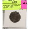 Image 1 : 1861 QUEEN VICTORIA NOVA SCOTIA ONE CENT COIN