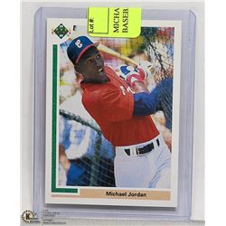 MICHAEL JORDAN UD ROOKIE CARD BASEBALL