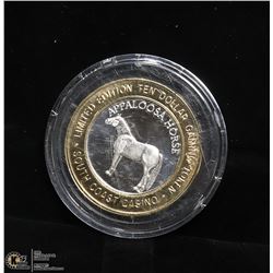 LIMITED EDITION GAMING TOKEN .999 FINE SILVER