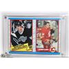 Image 1 : DISPLAY WITH THEO FLEURY + GRETZKY CARDS 42 OF