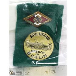 LOT OF 2 NAZI COLLECTIBLE  PINS