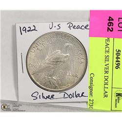 1922 U.S. PEACE SILVER DOLLAR