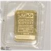 Image 1 : GOLD- 1 GRAM .9999 FINE GOLD- SERIAL # D3053