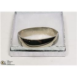 HEAVY SILVER CUFF,  HINGED SILVER BRACELET .925