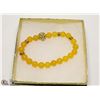 Image 1 : NATURAL YELLOW TOPAZ BEADS BRACELET ENHANCE/LION