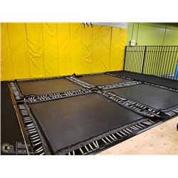 COMMERCIAL GRADE TRAMPOLINE, FOUR 10 X 10 SECTIONS