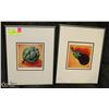 Image 1 : PAIR OF FRAMED "ARTICHOKE & EGG PLANT" SIGNED