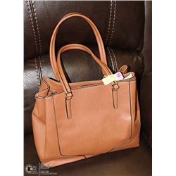 NEW BROWN LADIES MEDIUM SATCHEL STYLE PURSE