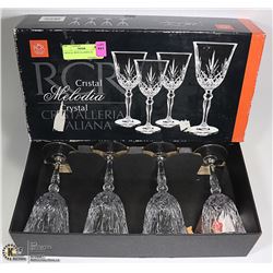 CRYSTAL WINE GLASSES (4)