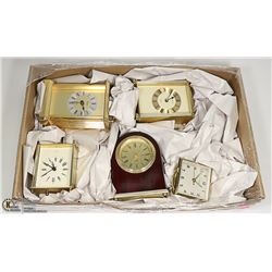 CLOCKS- ASSORTED LOT OF 5