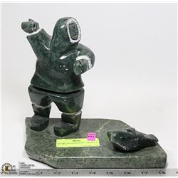 AUTHENTIC SOAPSTONE CARVING 9" X 5" X 9"