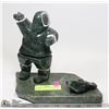 Image 1 : AUTHENTIC SOAPSTONE CARVING 9" X 5" X 9"