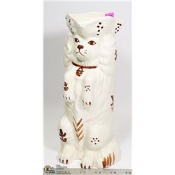 VINTAGE STAFFORDSHIRE STYLE SPANIEL JUG 10" TALL
