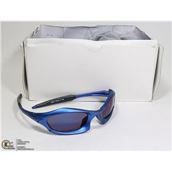 BOX OF DESIGNER SUNGLASSES - BLUE WITH 100% UV