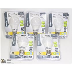 BOX OF 5 LED UBERHAUS 60 WATT LIGHT BULBS