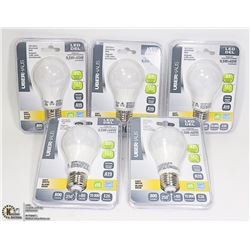 BOX OF 5 LED UBERHAUS 60 WATT LIGHT BULBS