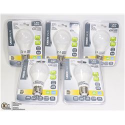 BOX OF 5 LED UBERHAUS 60 WATT LIGHT BULBS