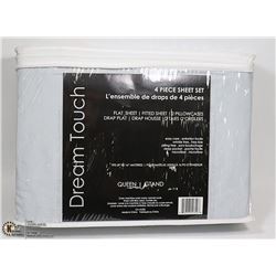 DREAM TOUCH 4PC QUEEN SHEET SET - GREY
