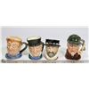 Image 1 : FOUR MINI ROYAL DOULTON CHARACTER JUGS "THE