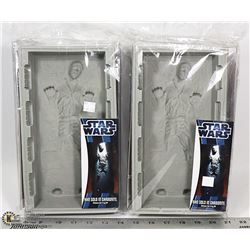 PAIR OF HAN SOLO IN CARBONITE SILICONE ICE TRAYS