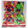 Image 1 : LOT OF 4 PLAY SCHOOL HEROES, 2 SPIDER MAN &