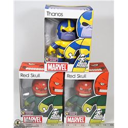 LOT OF 3 MARVEL MIGHTY MUGGS COLLECTOR DOLLS