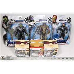 BOX OF AVENGER FIGURES  AND MINIS