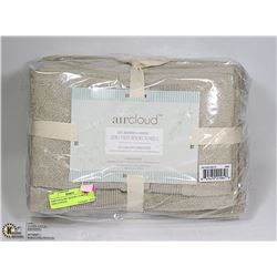 AIRCLOUD 6PC RESORT TOWELS, 100% COTTON
