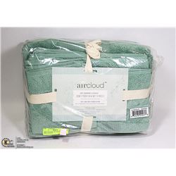 AIRCLOUD 6PC RESORT TOWELS, 100% COTTON